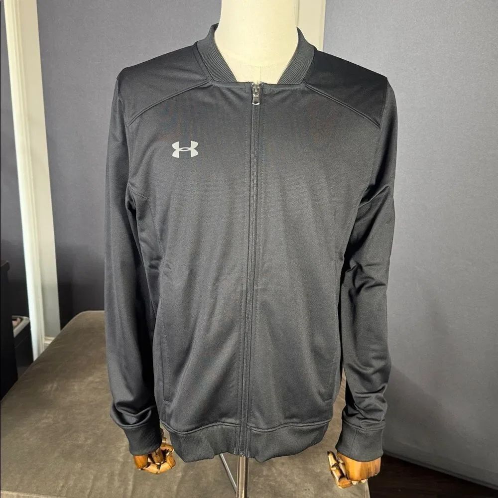 Men’s Under Armour Black Challenger ll Fitted Track Jacket Full Zip Large NWT